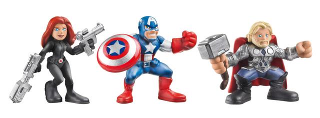 Avengers Superhero Squad Black Widow Captain America and Thor